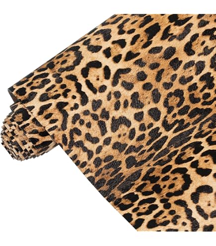 Amazon | David Accessories ヒョウ柄プリントフェイクレザーシート